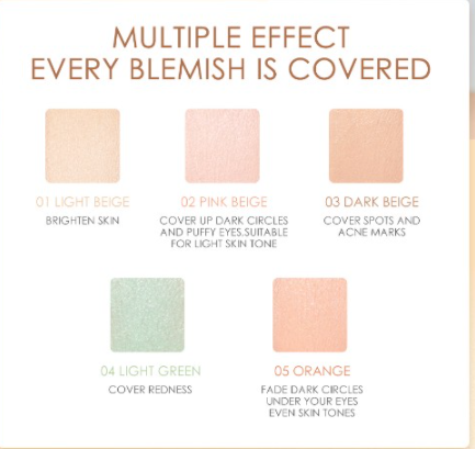 Color Concealer Pan Cover Cream Face Finch Spots Acne Marks Acne Dark Circles Artifact Lasting Primer