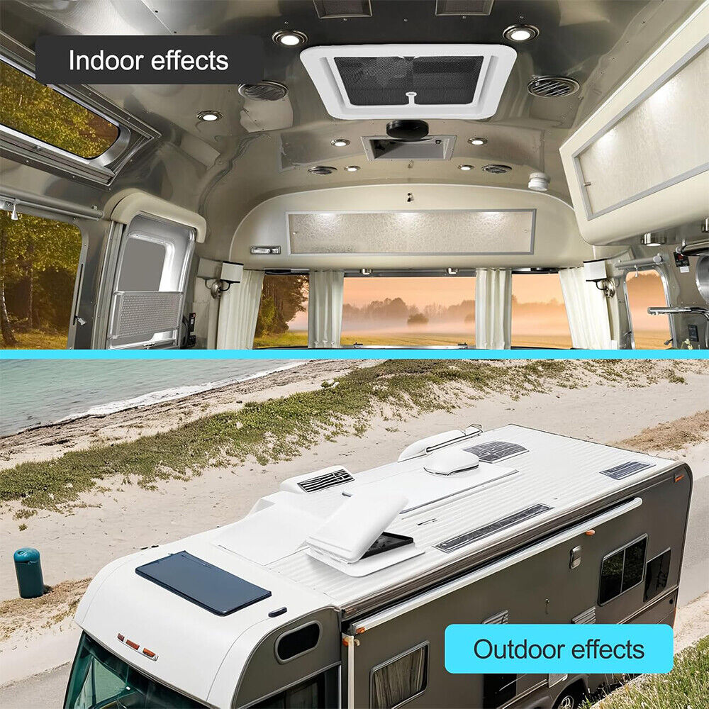 Camper Roof Vent Horsebox Motorhome Shower Hatch Blind 420x420 Caravan Skylight — image 11