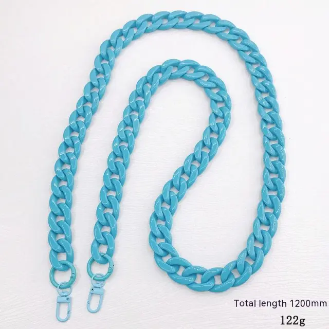 Color Acrylic Chain Mobile Phone Charm Handmade Bag Blue - Shop at LoveMi