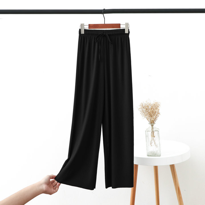 Title 3, Draping ice silk wide-leg pants