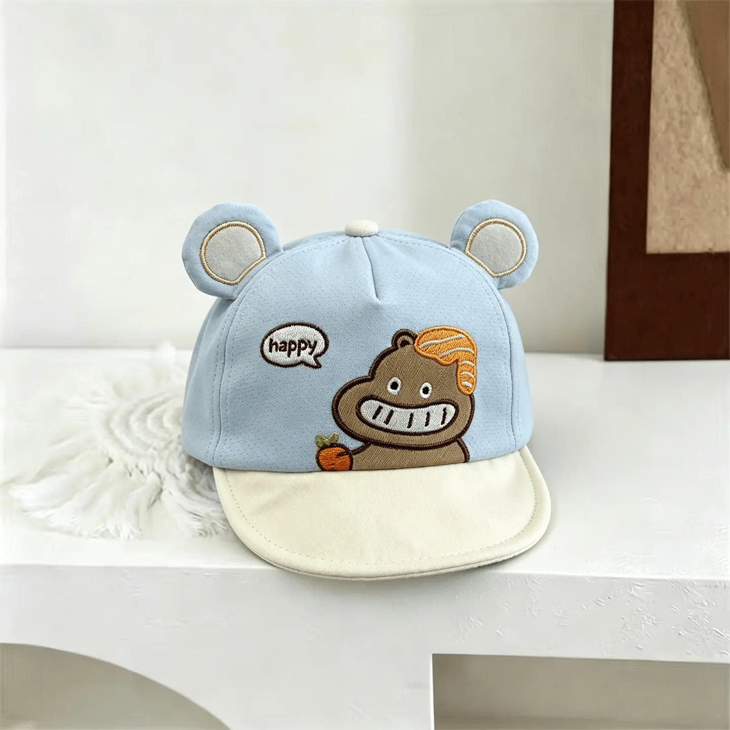 Three-dimensional Round-ear Cartoon Baby Hippopotamus Soft Brimmed