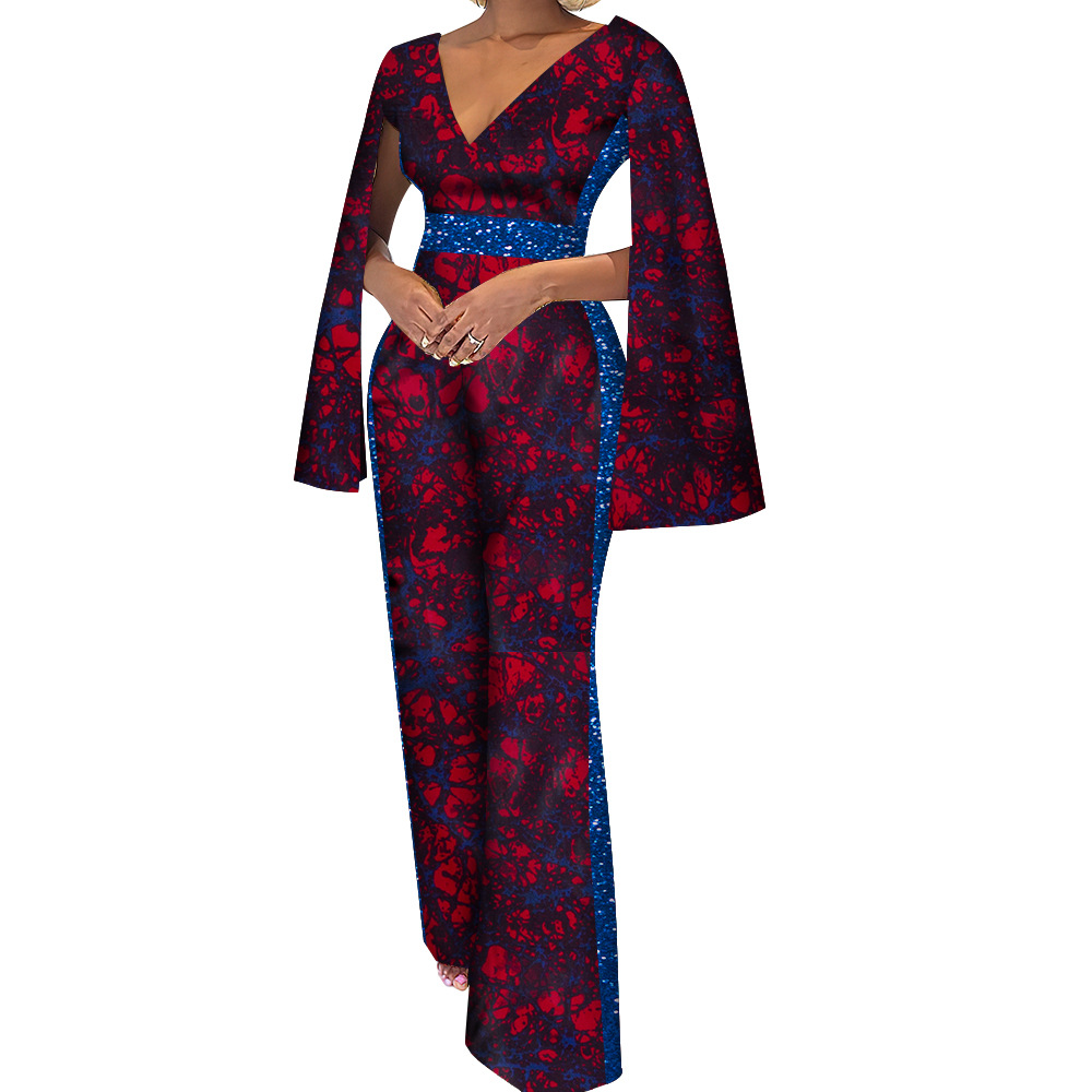 Women's Cotton Ethnic Batik Print Jumpsuit - Image 15