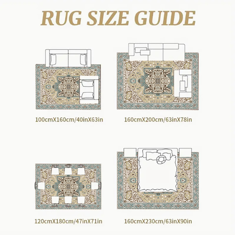 Retro Persian Style Art Carpet Light Luxury Living Room Aesthetic Anchor Point With Complex Patterns Freeze Space Advanced Feeling 5x7ft Cashmere-like Washed Bottom 8