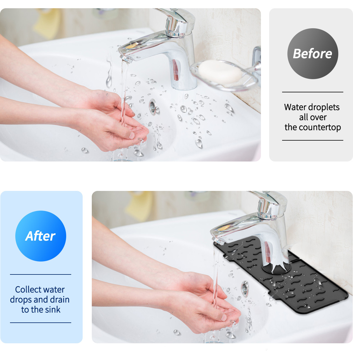 Title 5, Silicone Faucet Drain Pad Storage Drying Pad