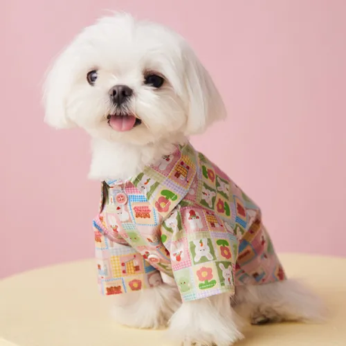 Thin Puppy Cute Flower Shirt Polka Dot Dress 5 Style - Shop at LoveMi