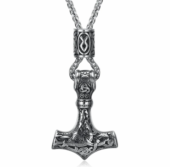 Viking Rune Pendant Necklace for Men.