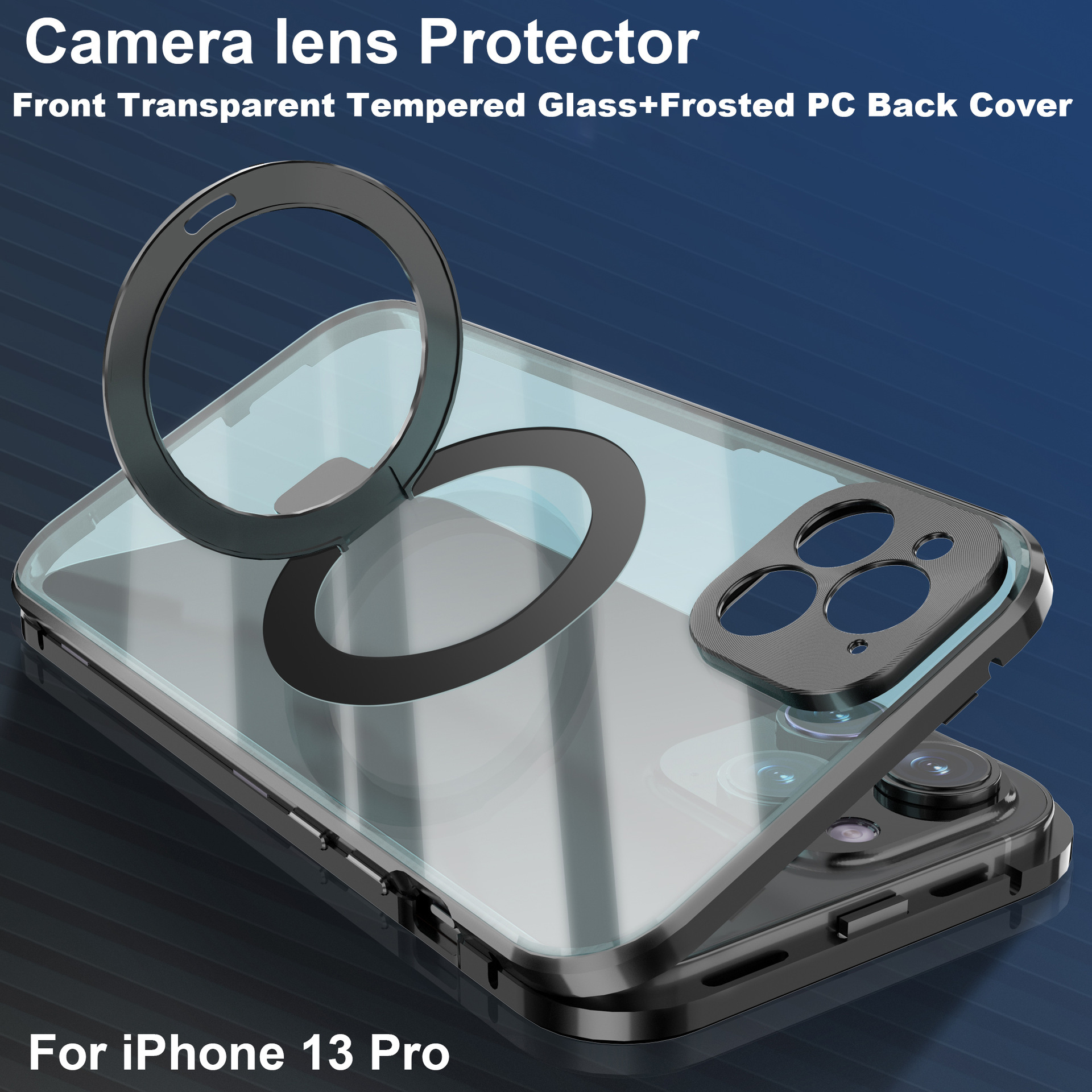Magnetic Transparent Folding Bracket Phone Case - Image 8