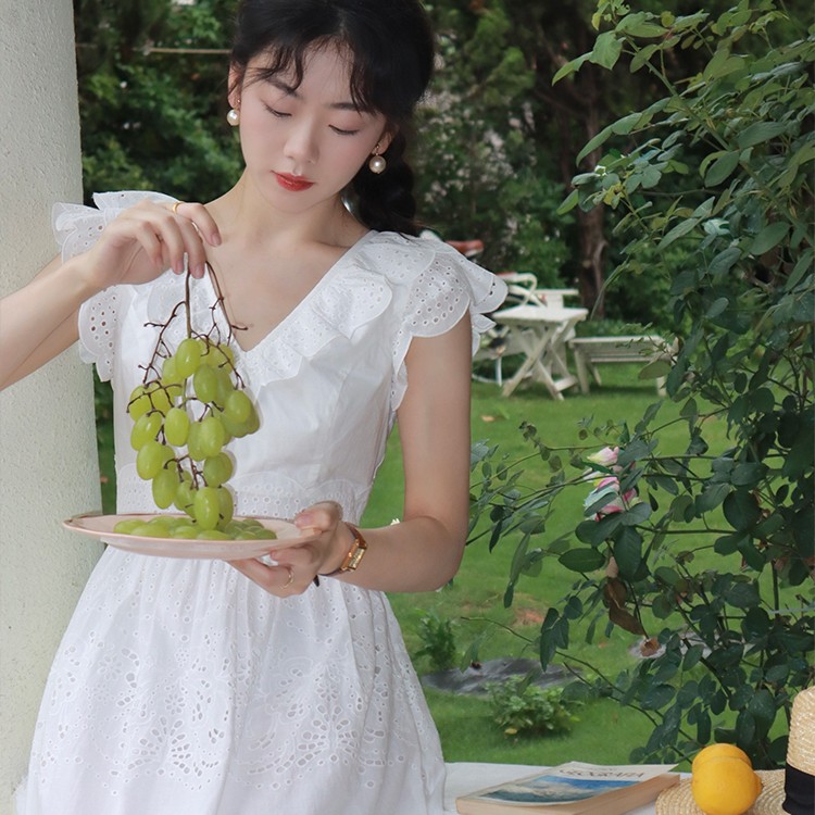 Women's French Waist Wrapped Slim Strap Dress