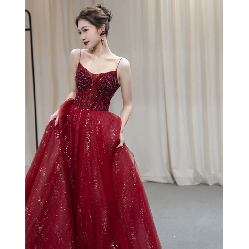 Wine Red Evening Dress, picture 5 of 5