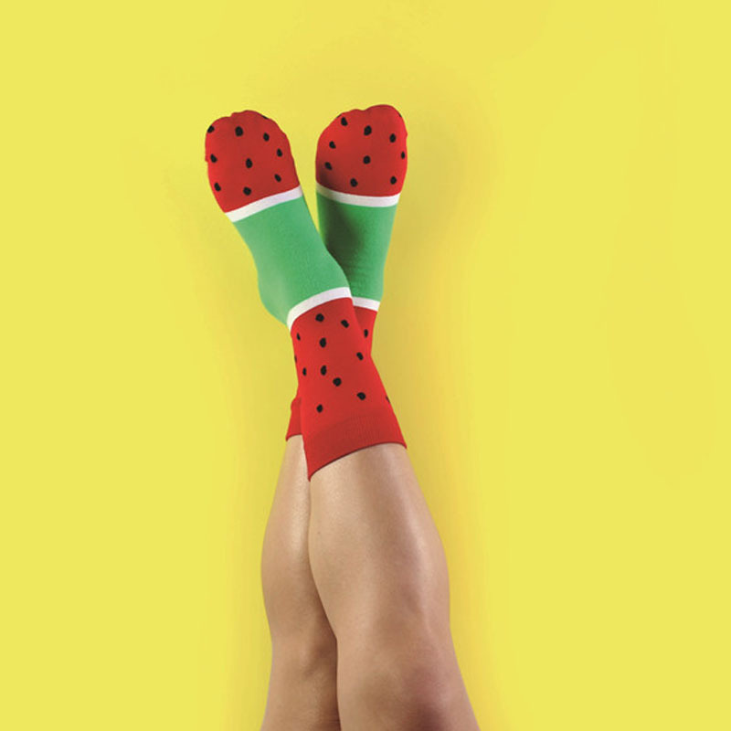 Fashion Couple Socks Watermelon Pineapple Chocolate