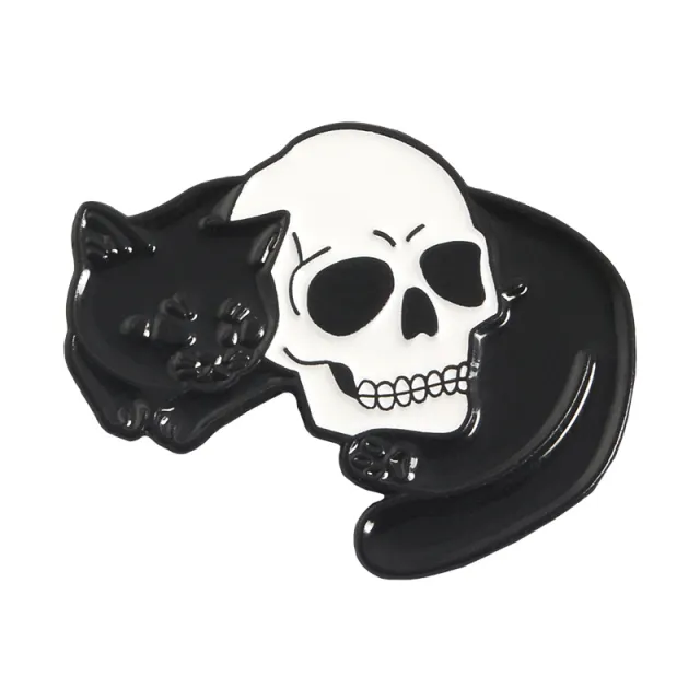 Mysterious Witch Enamel Pin Moon And Stars Black - Shop at LoveMi
