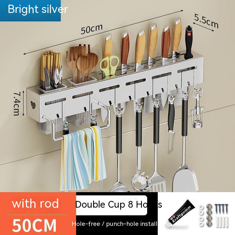 Title 10, Kitchen Stainless Steel Knife Holder Punch-free...