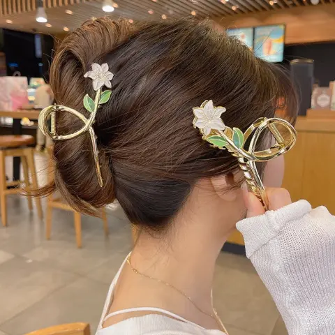 Super Fairy High-end Gardenia Flower Clip Exquisite Hair