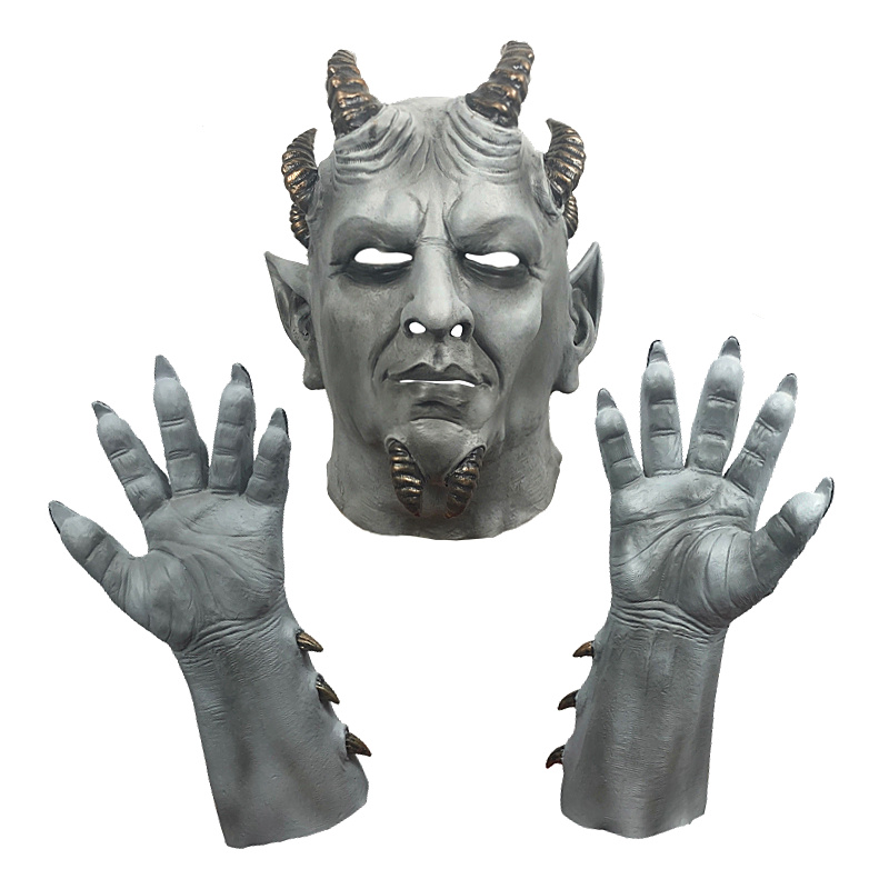 Grey Devil with gloves