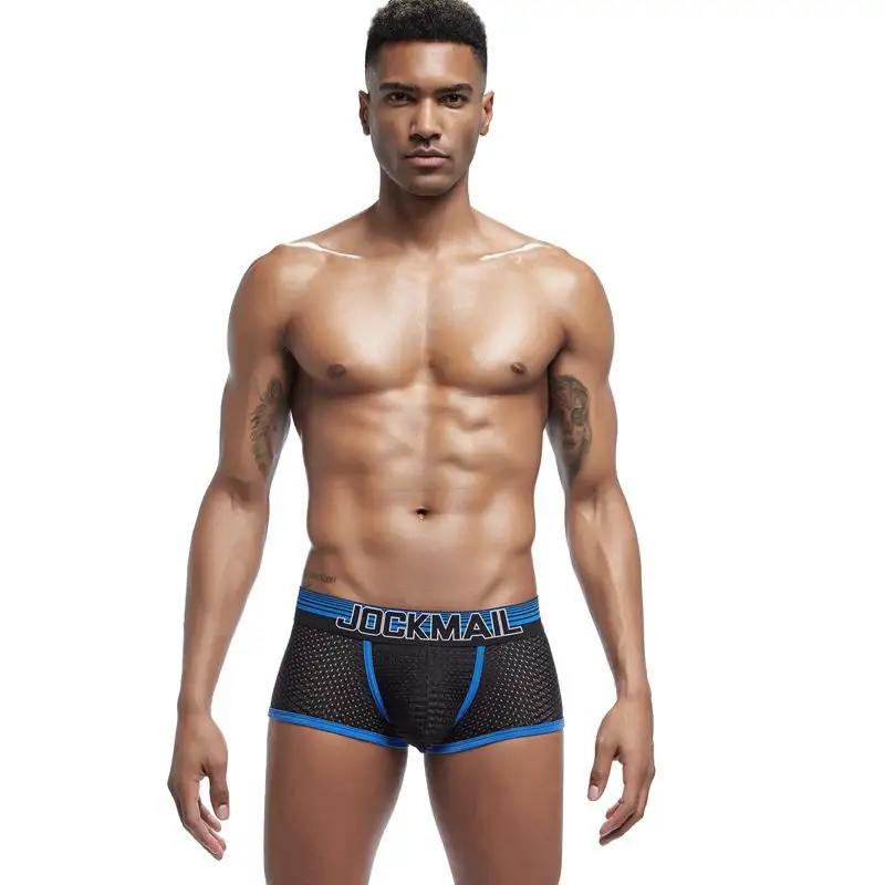 Men Underwear Boxer Breathable Mesh Boxe