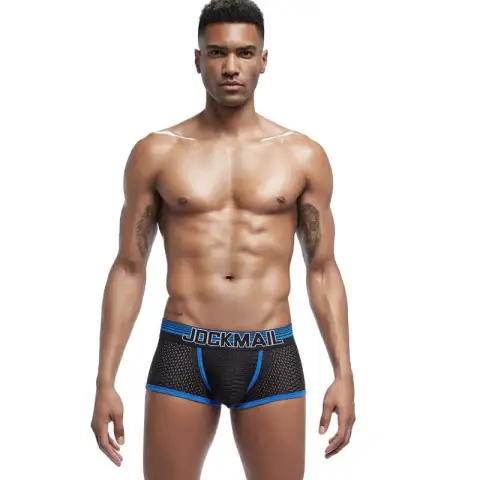 Men Underwear Boxer Breathable Mesh Boxe