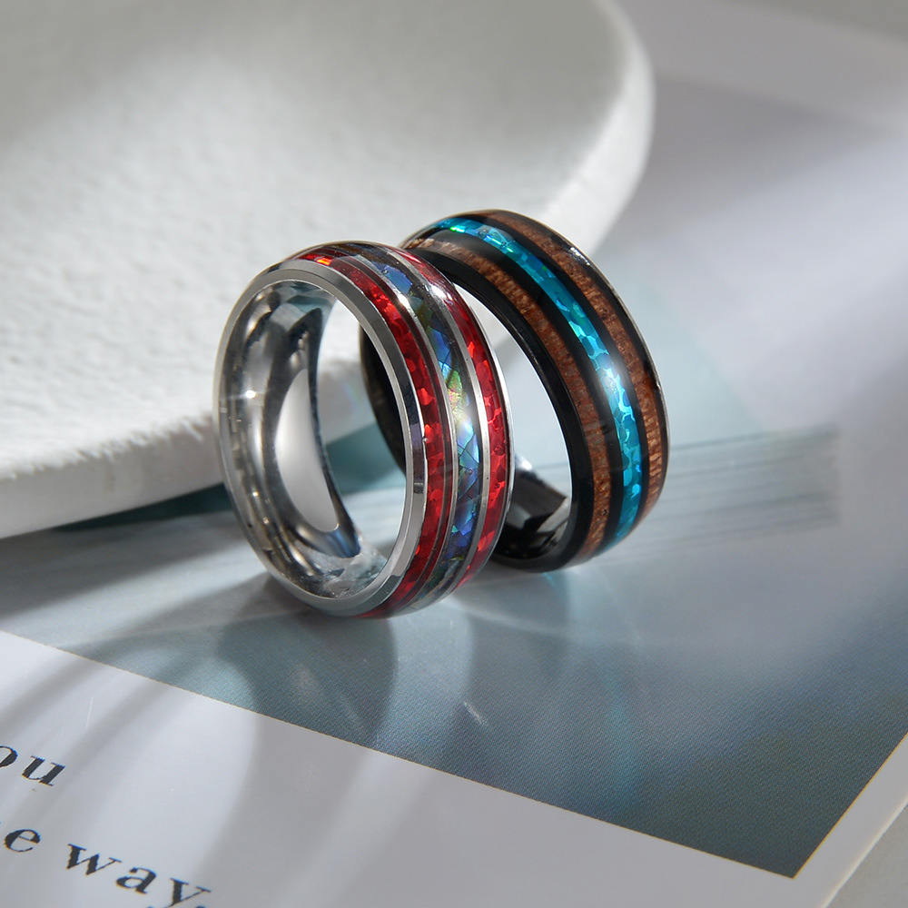 Title 3, Heren- en damesmode titanium stalen ring. Stijl...