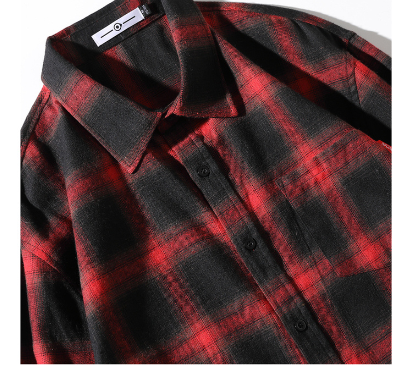 Title 3, Teen Fashion Plaid Long-sleeved Shirt