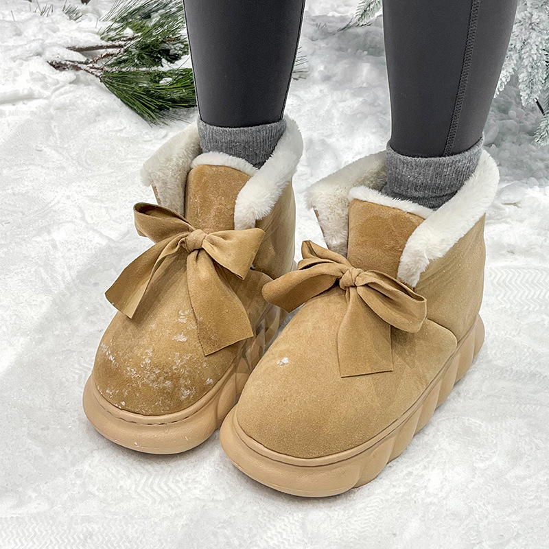 Snow Boots Women's Winter Home Indoor Plush Warm Thick Sole