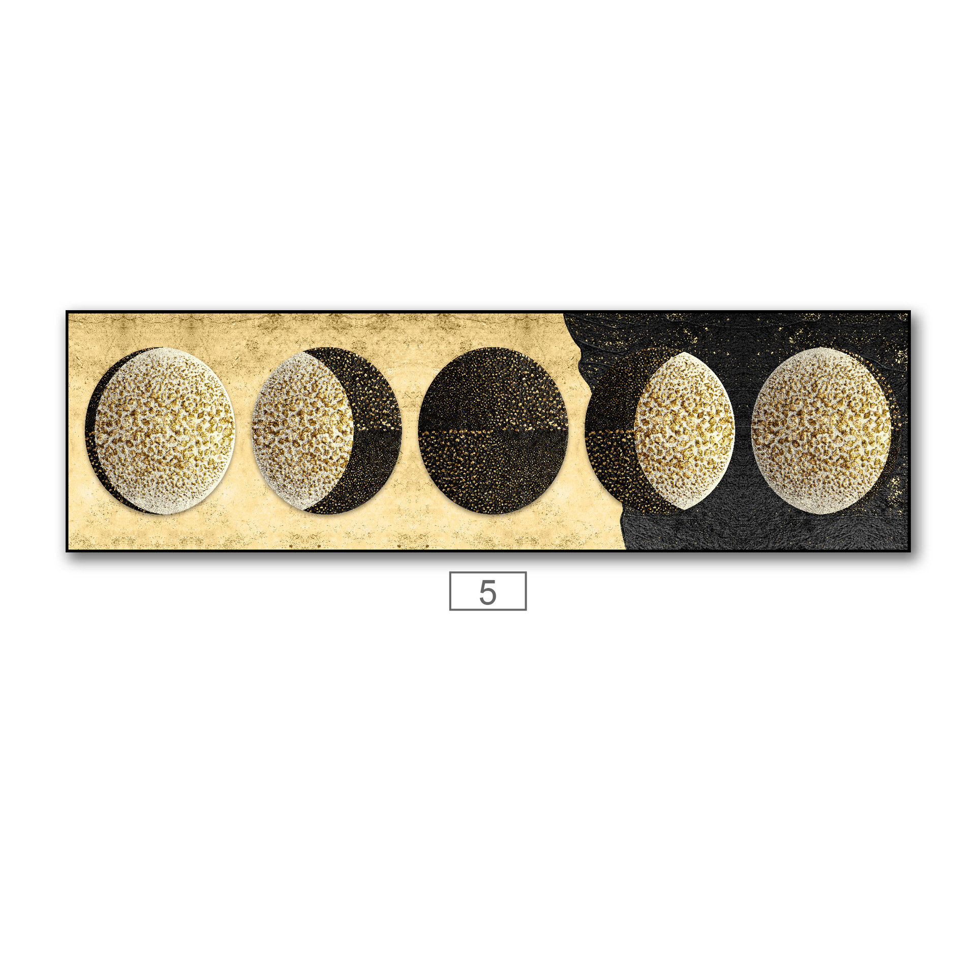 Title 3, Hanging Picture Moon Earth Gold Foil Light Luxu...