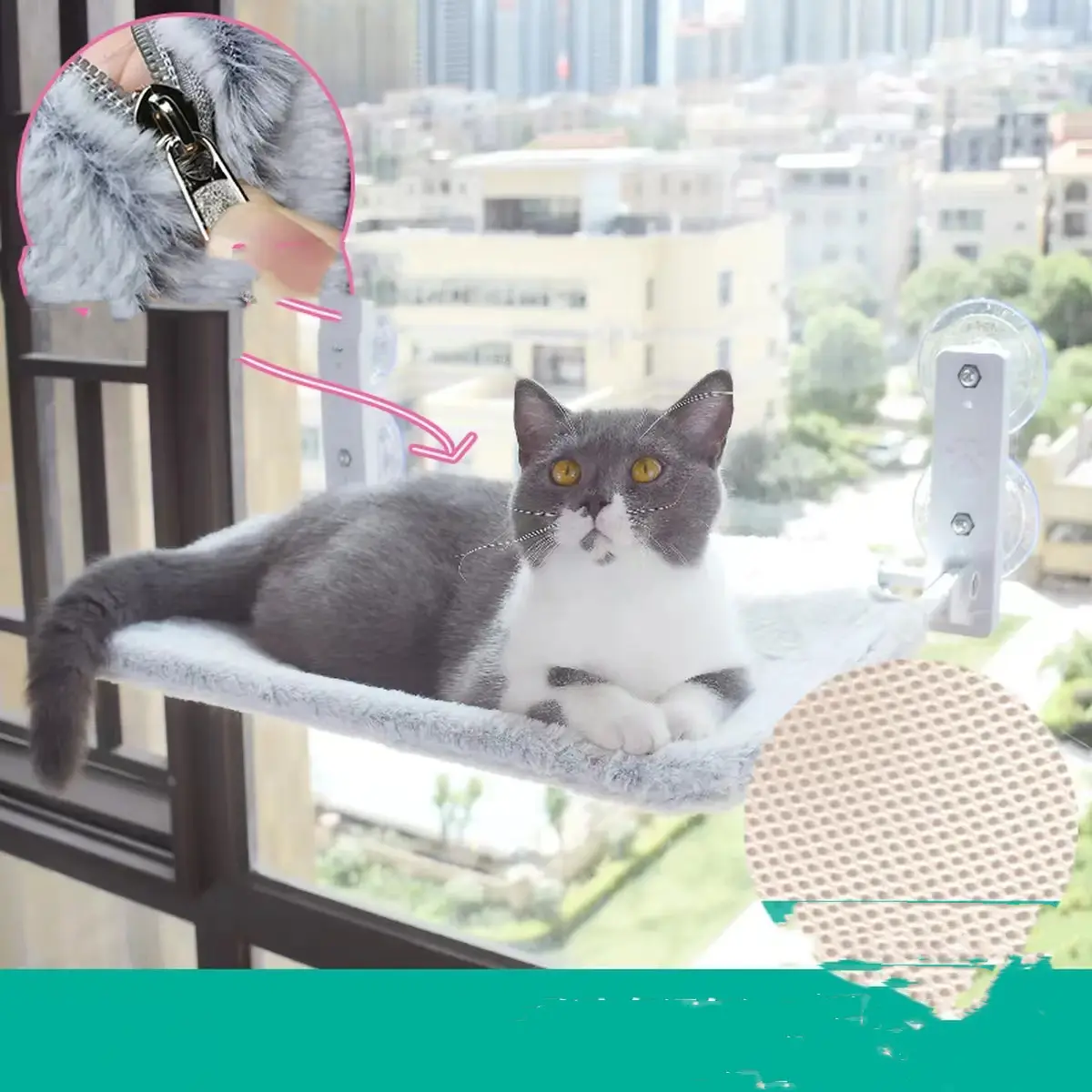Cat Suction Cup Window Glass Hammock Pet