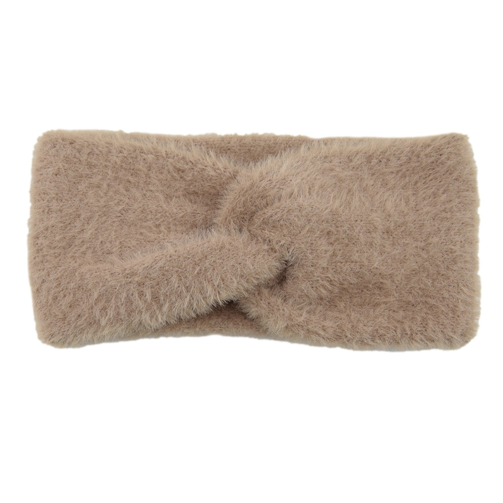 Title 6, Cross Knit Headband In Imitation Of Mink Hair