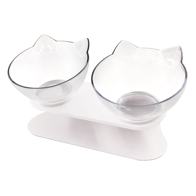 Transparent double bowl White