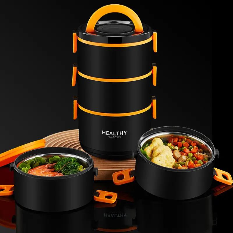Multi Layer Microwave Oven Heating Insulated Lunch