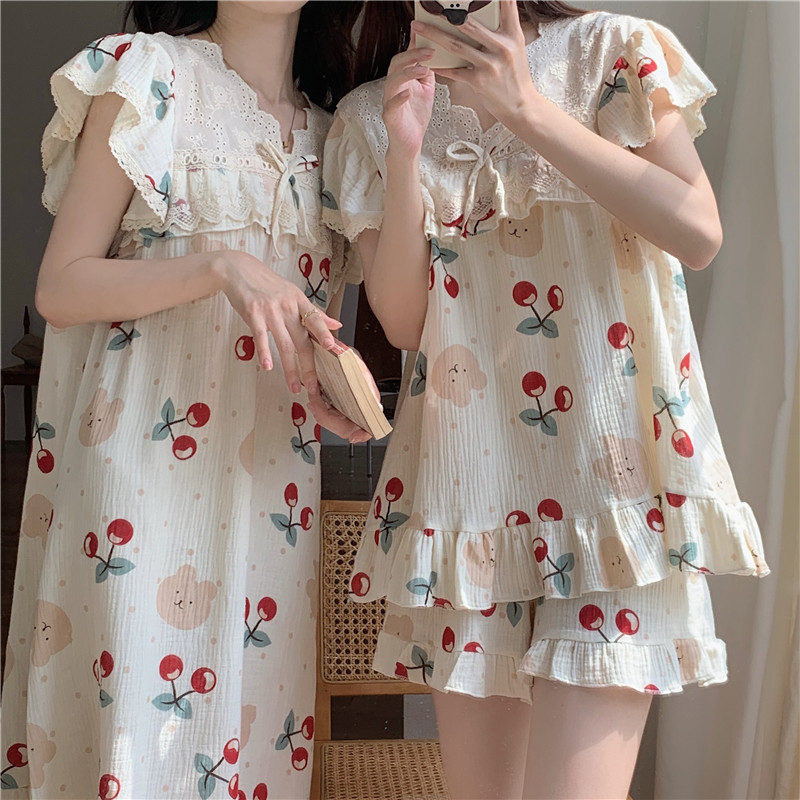Women's Loose Sweet Cherry Homewear Suit