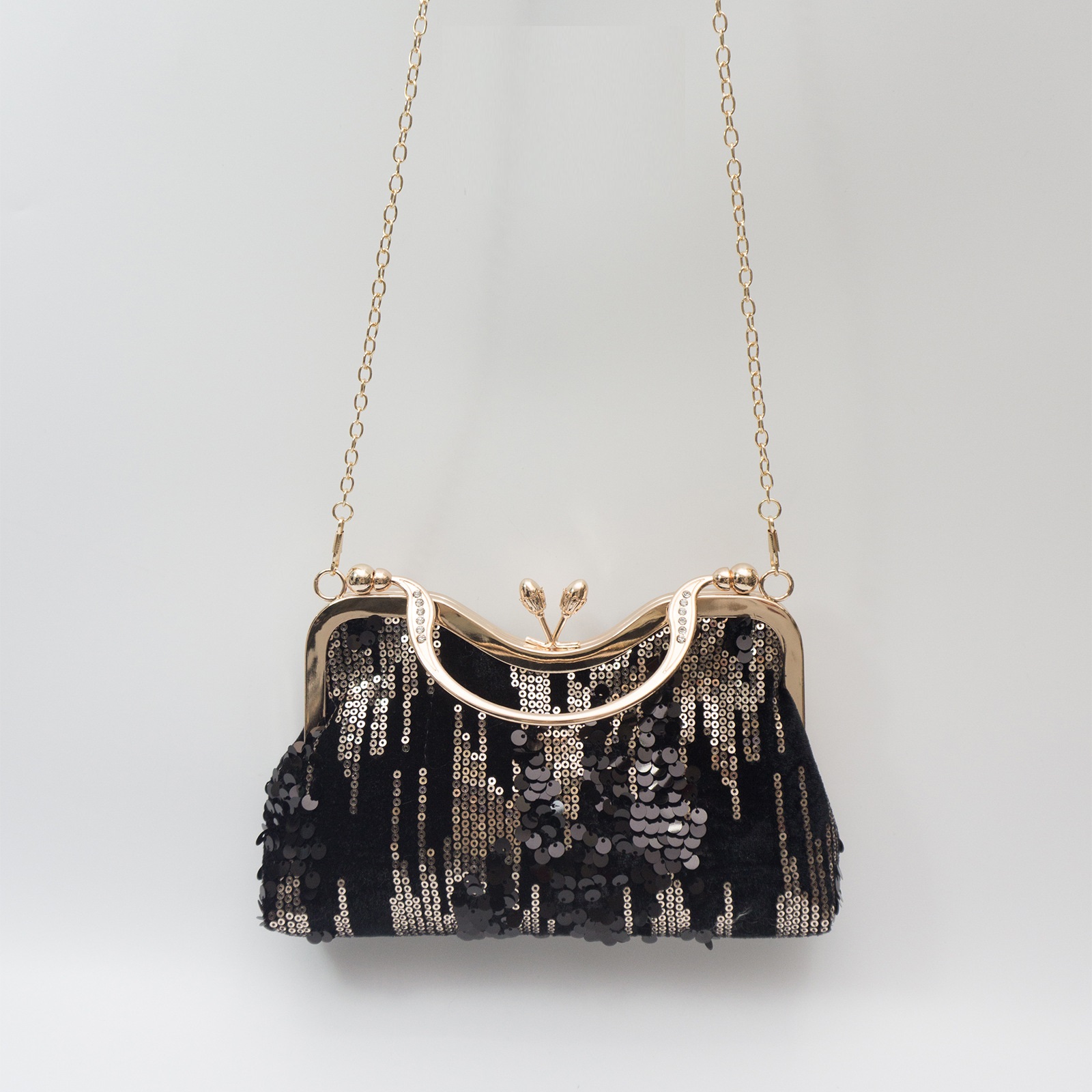 FashionLadies New Sequin Flannel Evening Bag