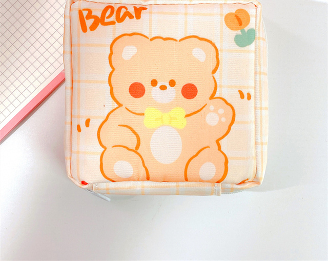 Orange Tartan Bear