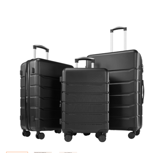 20-28 Inch Luggage, Expandable Hardside Suitcase With Spinner Wheels, Hard Shell ABS Durable Lightweight Travel Luggage With TSA Lock, Blue,Black