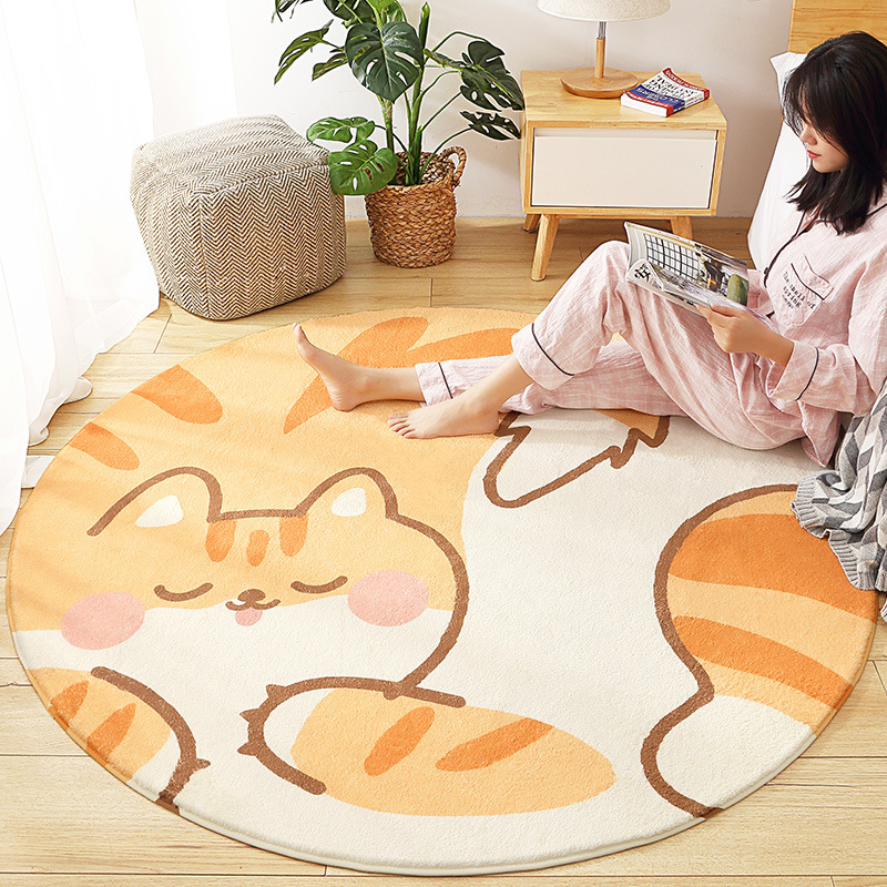 c4b11f7e 8bbb 49bf 8701 56e4c2219fa3 - Home Living Room Bedroom Bedside Round Floor Mat