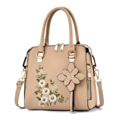 Women's Single-shoulder Messenger Handbag With Print Decoration - Khaki - View 1
