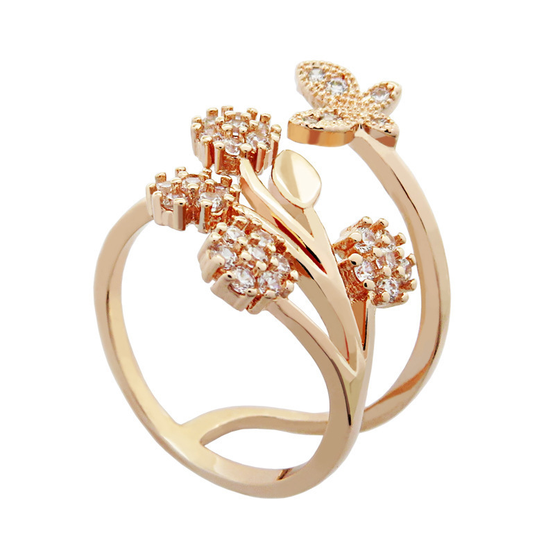 Butterflies Fall In Love With Flowers  Ring Ladies