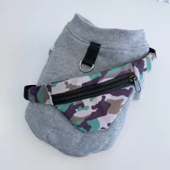 Autumn And Winter New Dog Sleeved Cotton Coat Two Feet Hoodie Pet Clothes - Silver - View 1