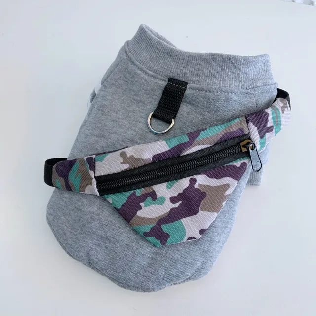 Autumn And Winter New Dog Sleeved Cotton Coat Two Feet Hoodie Pet Clothes Silver - Shop at LoveMi