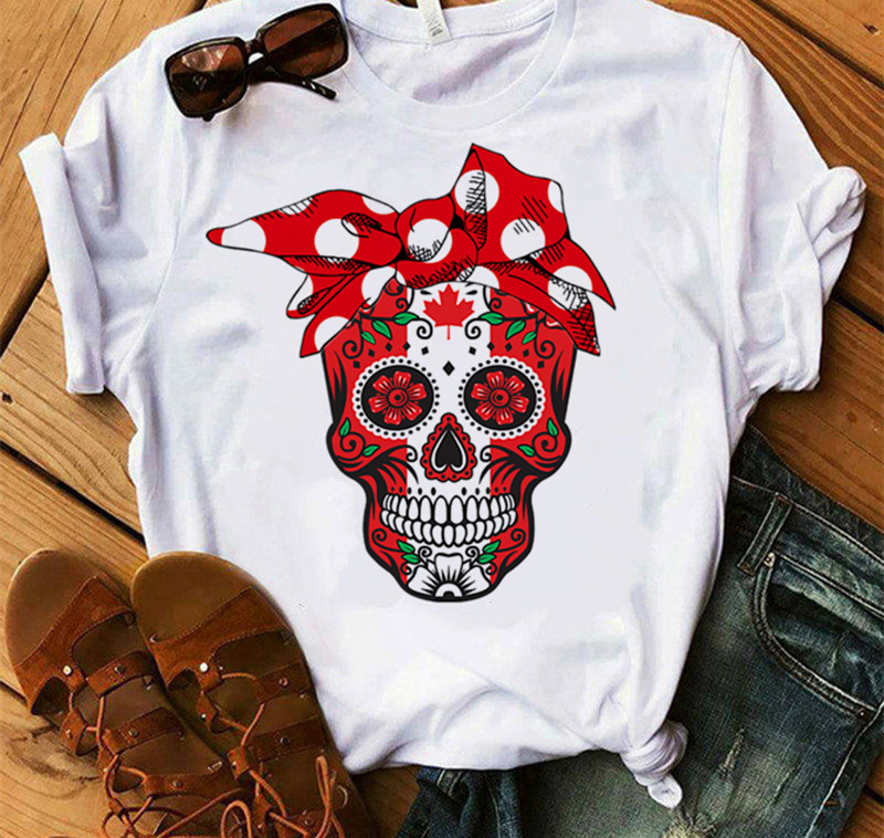 Title 7, Ladies Fashion Skull Top T-shirt Hip Hop Retro ...