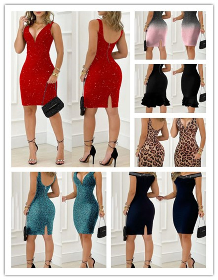 European And American Ladies Split Dress - Image 7