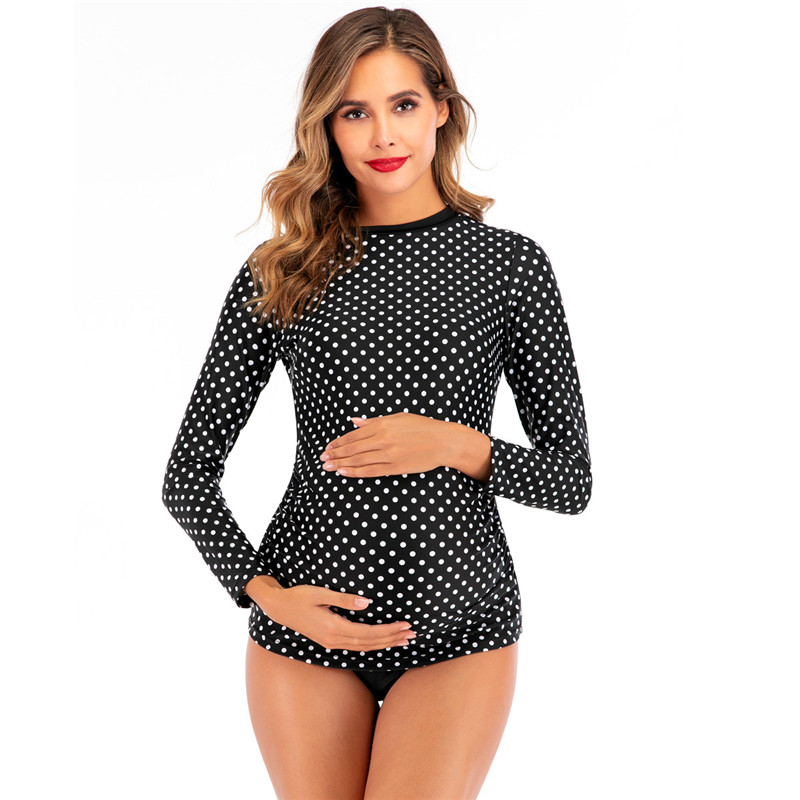 Title 2, Polka dot two piece suit pregnant women bikini