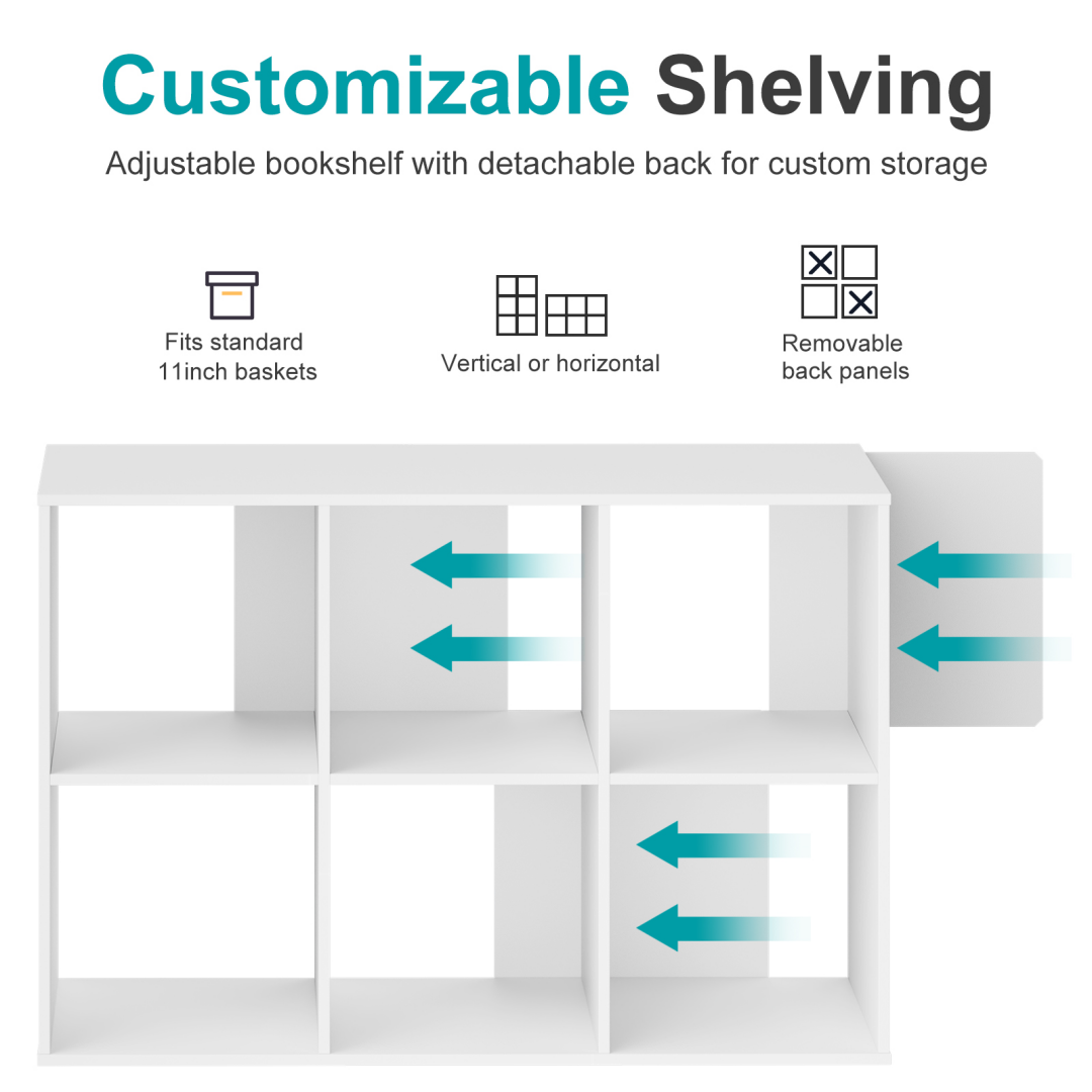 Cube Storage Organizer - Open Cube Bookshelf With Removable Back Panels, Display Storage Bookcase For Living Room, Bedroom, Entrance Hall image 84