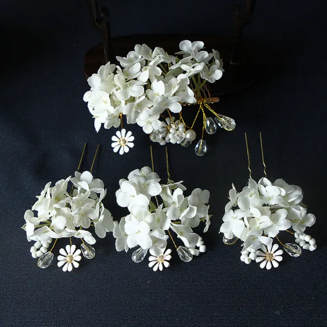 Ancient Hanfu Silk Flower Ancient Style Small Flower Suit White - Shop at LoveMi