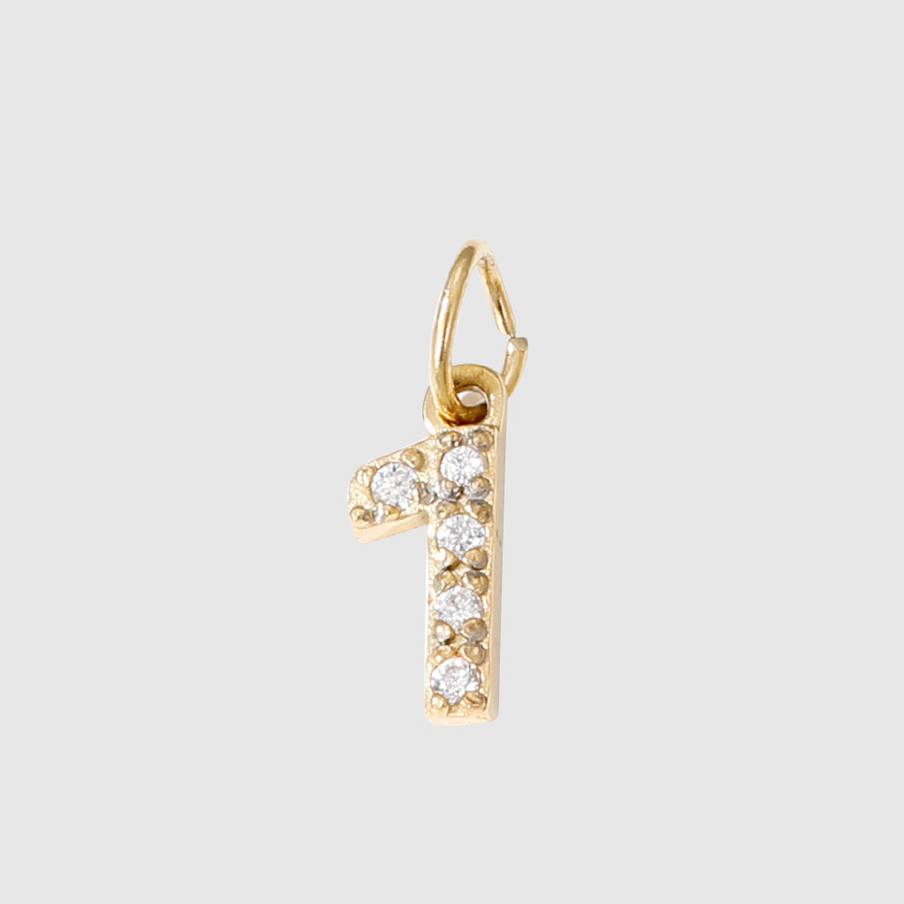 1 Piece 304 Stainless Steel Zircon Ion Plating 14K Gold Real Plated Letter Number Polished Stretch Adjustable Pendant DIY Jewelry Accessories 28
