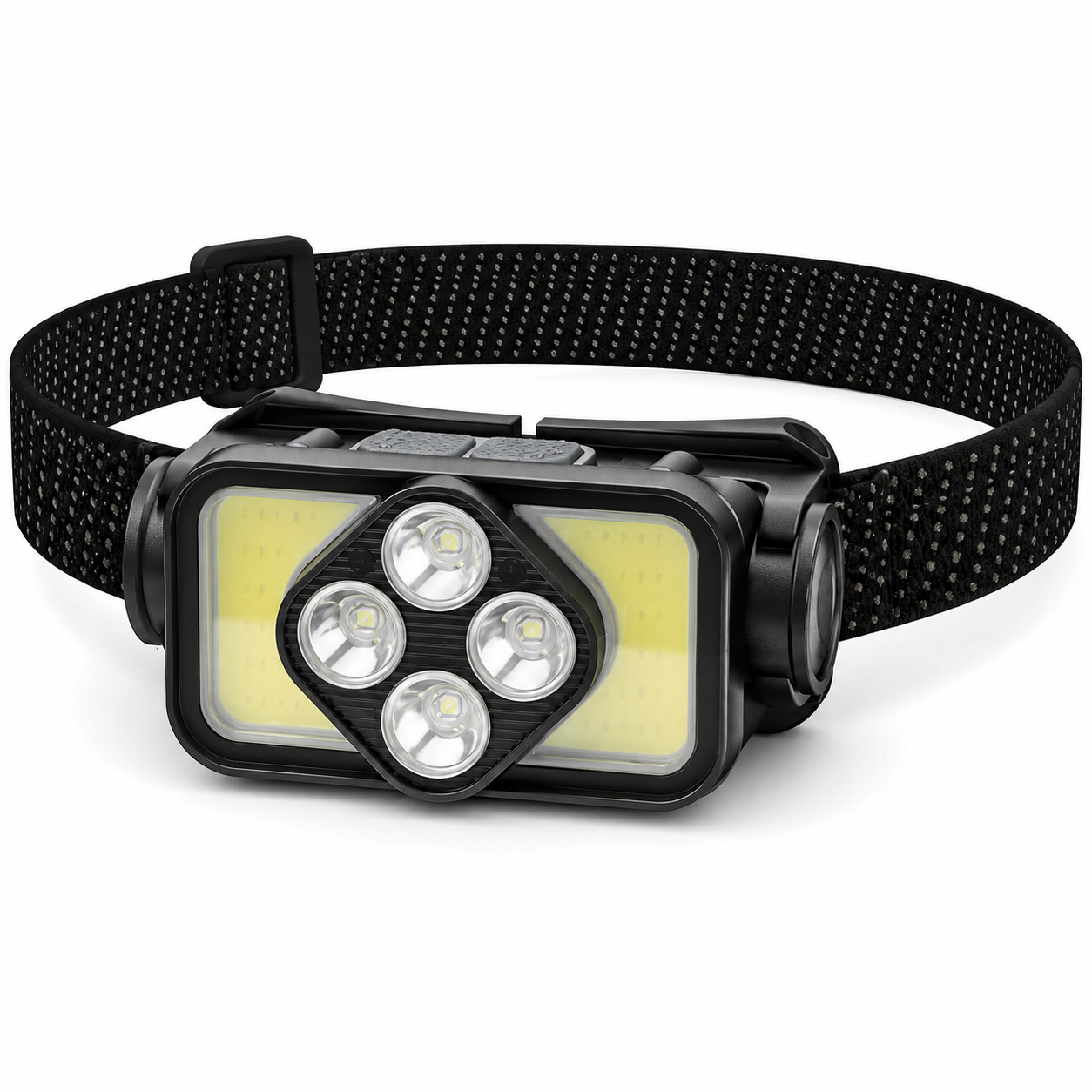 Rechargeable Type C Waterproof COB LED Headlamp K363 Black 350LM For Camping Hiking Work Headlight