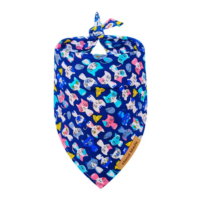 Cute Cartoon Pet Saliva Towel Spring And Summer A Little Cat Eating Cheese - Shop at LoveMi