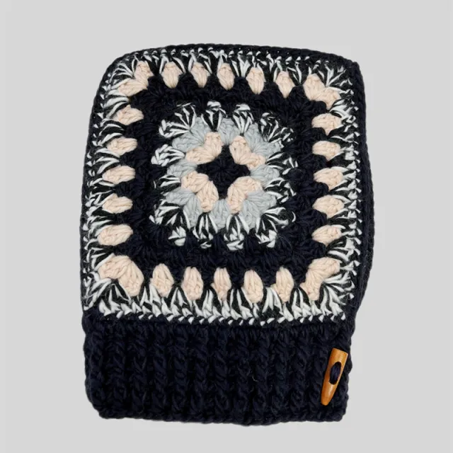 Women's Hand Crochet Vintage Warm Hat Navy Blue - Shop at LoveMi