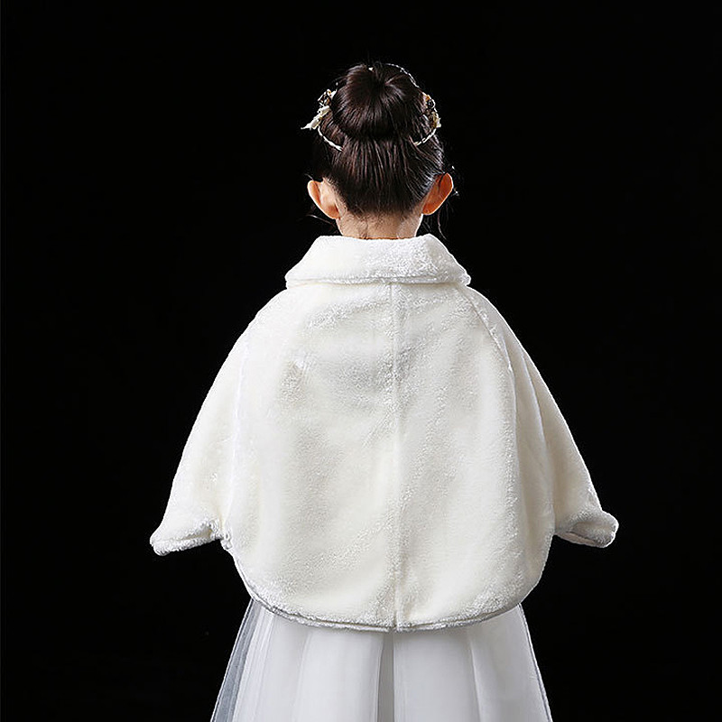 Children's Cloak Double Layer Thick Fur Shawl