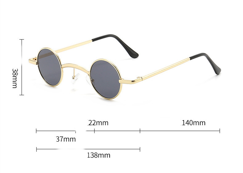 Title 1, Men And Women Fashion Retro Small Round Frame S...