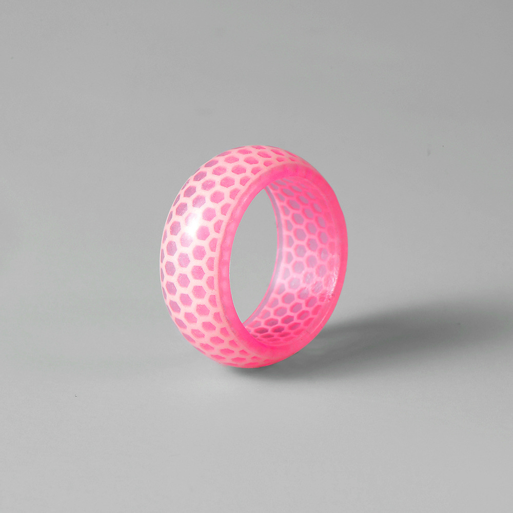 Title 7, Transparent Resin Honeycomb Pattern Luminous Ring