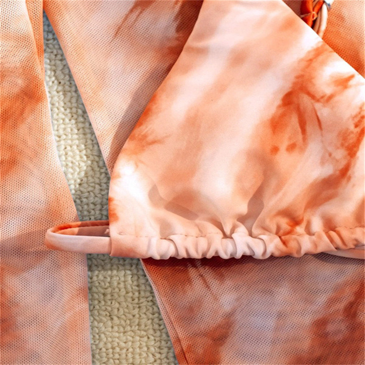 European And American Tie-dye Mesh Bikini - Image 7